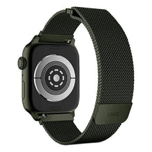 Заредете изображение във визуализатора на галерията – UNIQ pasek Dante Apple Watch Series 4/5/6/7/8/SE/SE2 42/44/45mm Stainless Steel zielony/green - TopMag

