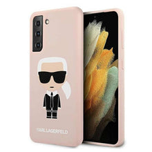 Заредете изображение във визуализатора на галерията – Оригинален гръб Karl Lagerfeld за samsung s21 plus (silicone iconic / pink) - TopMag
