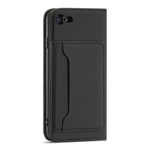 Заредете изображение във визуализатора на галерията – Magnet Card Case for iPhone SE 2022 / SE 2020 / iPhone 8 / iPhone 7 Pouch Wallet Card Holder Black - TopMag
