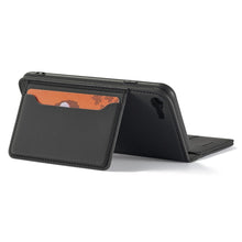 Заредете изображение във визуализатора на галерията – Magnet Card Case for iPhone SE 2022 / SE 2020 / iPhone 8 / iPhone 7 Pouch Wallet Card Holder Black - TopMag
