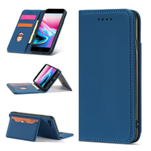 Заредете изображение във визуализатора на галерията – Magnet Card Case for iPhone SE 2022 / SE 2020 / iPhone 8 / iPhone 7 Cover Card Wallet Card Holder Blue - TopMag
