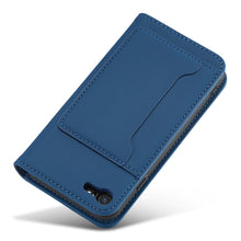 Заредете изображение във визуализатора на галерията – Magnet Card Case for iPhone SE 2022 / SE 2020 / iPhone 8 / iPhone 7 Cover Card Wallet Card Holder Blue - TopMag

