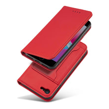 Заредете изображение във визуализатора на галерията – Magnet Card Case for iPhone SE 2022 / SE 2020 / iPhone 8 / iPhone 7 Pouch Wallet Card Holder Red - TopMag
