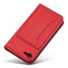 Заредете изображение във визуализатора на галерията – Magnet Card Case for iPhone SE 2022 / SE 2020 / iPhone 8 / iPhone 7 Pouch Wallet Card Holder Red - TopMag
