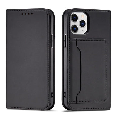 Magnet Card Case for iPhone 12 cover card wallet card stand black - TopMag