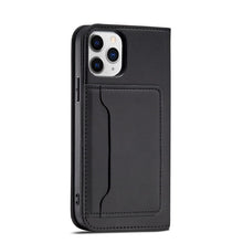 Заредете изображение във визуализатора на галерията – Magnet Card Case for iPhone 12 cover card wallet card stand black - TopMag
