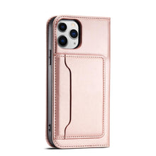 Заредете изображение във визуализатора на галерията – Magnet Card Case for iPhone 12 Pouch Card Wallet Card Stand Pink - TopMag
