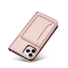 Заредете изображение във визуализатора на галерията – Magnet Card Case for iPhone 12 Pouch Card Wallet Card Stand Pink - TopMag
