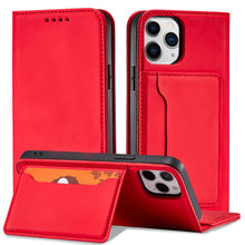 Заредете изображение във визуализатора на галерията – Magnet Card Case for iPhone 12 Pro Pouch Card Wallet Card Holder Red - TopMag
