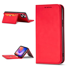 Заредете изображение във визуализатора на галерията – Magnet Card Case for iPhone 12 Pro Pouch Card Wallet Card Holder Red - TopMag
