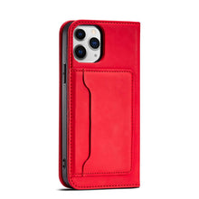 Заредете изображение във визуализатора на галерията – Magnet Card Case for iPhone 12 Pro Pouch Card Wallet Card Holder Red - TopMag
