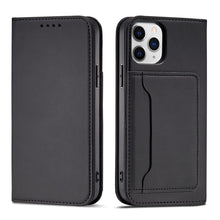 Заредете изображение във визуализатора на галерията – Magnet Card Case for iPhone 12 Pro Max Pouch Card Wallet Card Holder Black - TopMag
