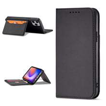 Заредете изображение във визуализатора на галерията – Magnet Card Case for iPhone 12 Pro Max Pouch Card Wallet Card Holder Black - TopMag
