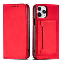 Заредете изображение във визуализатора на галерията – Magnet Card Case for iPhone 12 Pro Max Pouch Card Wallet Card Holder Red - TopMag
