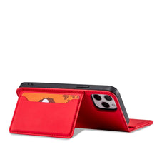 Заредете изображение във визуализатора на галерията – Magnet Card Case for iPhone 12 Pro Max Pouch Card Wallet Card Holder Red - TopMag
