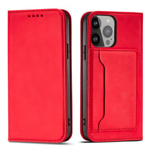 Заредете изображение във визуализатора на галерията – Magnet Card Case for iPhone 13 Pro Pouch Card Wallet Card Holder Red - TopMag
