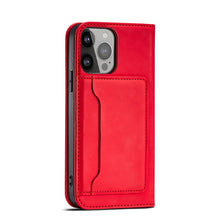 Заредете изображение във визуализатора на галерията – Magnet Card Case for iPhone 13 Pro Pouch Card Wallet Card Holder Red - TopMag
