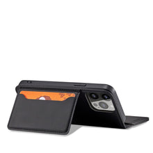 Заредете изображение във визуализатора на галерията – Magnet Card Case for iPhone 13 Pro Max Pouch Card Wallet Card Holder Black - TopMag
