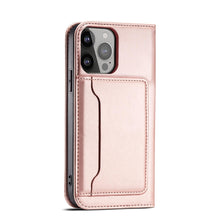Заредете изображение във визуализатора на галерията – Magnet Card Case for iPhone 13 Pro Max Pouch Card Wallet Card Holder Pink - TopMag

