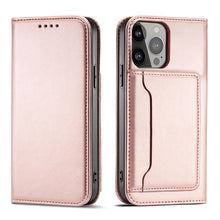 Заредете изображение във визуализатора на галерията – Magnet Card Case for iPhone 13 Pro Max Pouch Card Wallet Card Holder Pink - TopMag
