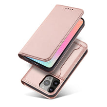 Заредете изображение във визуализатора на галерията – Magnet Card Case for iPhone 13 Pro Max Pouch Card Wallet Card Holder Pink - TopMag
