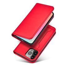 Заредете изображение във визуализатора на галерията – Magnet Card Case for iPhone 13 Pro Max Pouch Card Wallet Card Holder Red - TopMag
