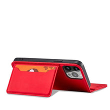 Заредете изображение във визуализатора на галерията – Magnet Card Case for iPhone 13 Pro Max Pouch Card Wallet Card Holder Red - TopMag
