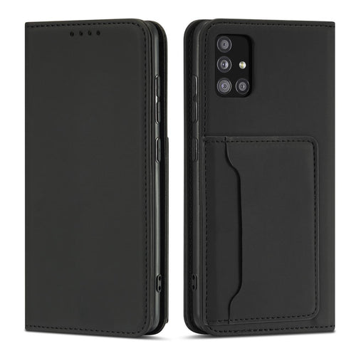Magnet Card Case Case for Samsung Galaxy A12 5G Pouch Wallet Card Holder Black - TopMag