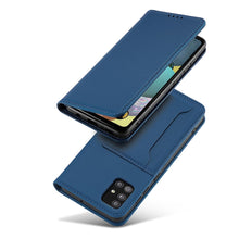 Заредете изображение във визуализатора на галерията – Magnet Card Case For Samsung Galaxy A12 5G Pouch Wallet Card Holder Blue - TopMag
