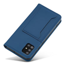 Заредете изображение във визуализатора на галерията – Magnet Card Case For Samsung Galaxy A12 5G Pouch Wallet Card Holder Blue - TopMag
