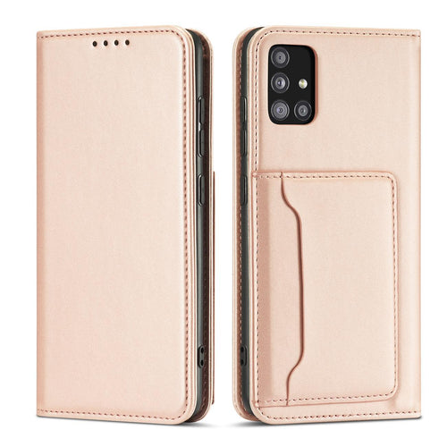 Magnet Card Case Case for Samsung Galaxy A12 5G Pouch Wallet Card Holder Pink - TopMag