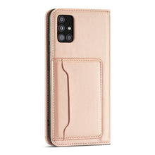 Заредете изображение във визуализатора на галерията – Magnet Card Case Case for Samsung Galaxy A12 5G Pouch Wallet Card Holder Pink - TopMag
