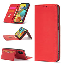 Заредете изображение във визуализатора на галерията – Magnet Card Case For Samsung Galaxy A12 5G Pouch Wallet Card Holder Red - TopMag
