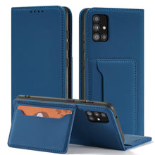 Заредете изображение във визуализатора на галерията – Magnet Card Case for Xiaomi Redmi Note 11 Pro Pouch Card Wallet Card Holder Blue - TopMag
