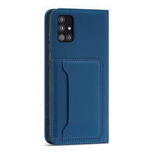 Заредете изображение във визуализатора на галерията – Magnet Card Case for Xiaomi Redmi Note 11 Pro Pouch Card Wallet Card Holder Blue - TopMag
