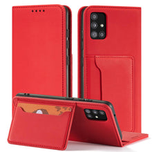 Заредете изображение във визуализатора на галерията – Magnet Card Case Case for Xiaomi Redmi Note 11 Pro Pouch Wallet Card Holder Card Stand Red - TopMag

