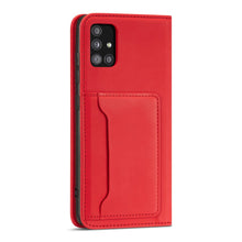 Заредете изображение във визуализатора на галерията – Magnet Card Case Case for Xiaomi Redmi Note 11 Pro Pouch Wallet Card Holder Card Stand Red - TopMag
