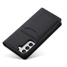 Заредете изображение във визуализатора на галерията – Magnet Card Case Case for Samsung Galaxy S22 Pouch Wallet Card Holder Black - TopMag
