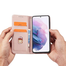 Заредете изображение във визуализатора на галерията – Magnet Card Case Case for Samsung Galaxy S22 Pouch Card Wallet Card Stand Pink - TopMag
