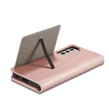Заредете изображение във визуализатора на галерията – Magnet Card Case for Samsung Galaxy S22 + (S22 Plus) Pouch Wallet Card Holder Pink - TopMag
