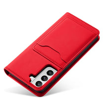 Заредете изображение във визуализатора на галерията – Magnet Card Case for Samsung Galaxy S22 + (S22 Plus) Pouch Wallet Card Holder Red - TopMag
