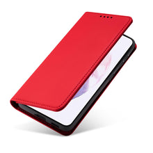 Заредете изображение във визуализатора на галерията – Magnet Card Case for Samsung Galaxy S22 + (S22 Plus) Pouch Wallet Card Holder Red - TopMag
