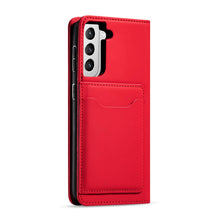 Заредете изображение във визуализатора на галерията – Magnet Card Case for Samsung Galaxy S22 + (S22 Plus) Pouch Wallet Card Holder Red - TopMag
