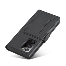 Заредете изображение във визуализатора на галерията – Magnet Card Case Case for Samsung Galaxy S22 Ultra Pouch Wallet Card Holder Black - TopMag
