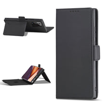 Заредете изображение във визуализатора на галерията – Magnet Card Case Case for Samsung Galaxy S22 Ultra Pouch Wallet Card Holder Black - TopMag
