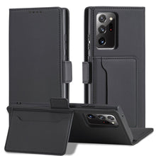 Заредете изображение във визуализатора на галерията – Magnet Card Case Case for Samsung Galaxy S22 Ultra Pouch Wallet Card Holder Black - TopMag
