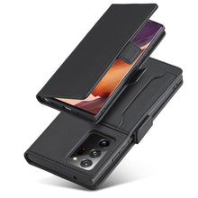 Заредете изображение във визуализатора на галерията – Magnet Card Case Case for Samsung Galaxy S22 Ultra Pouch Wallet Card Holder Black - TopMag
