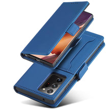 Заредете изображение във визуализатора на галерията – Magnet Card Case Case for Samsung Galaxy S22 Ultra Cover Card Wallet Card Holder Blue - TopMag
