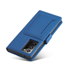Заредете изображение във визуализатора на галерията – Magnet Card Case Case for Samsung Galaxy S22 Ultra Cover Card Wallet Card Holder Blue - TopMag
