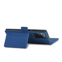 Заредете изображение във визуализатора на галерията – Magnet Card Case Case for Samsung Galaxy S22 Ultra Cover Card Wallet Card Holder Blue - TopMag
